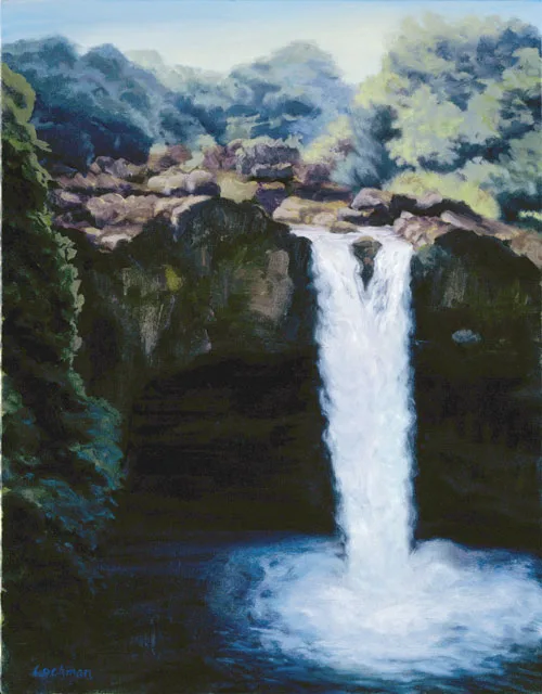 Afternoon at Rainbow Falls Hawaii by Terry Lockman