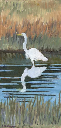 Great White Heron China Camp by Terry Lockman