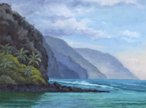 Napali from Ke'e Beach by Terry Lockman