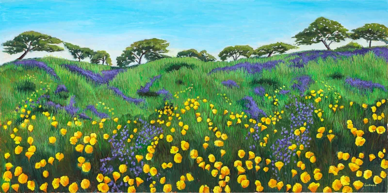 Poppies at Torrey Pines by Terry Lockman