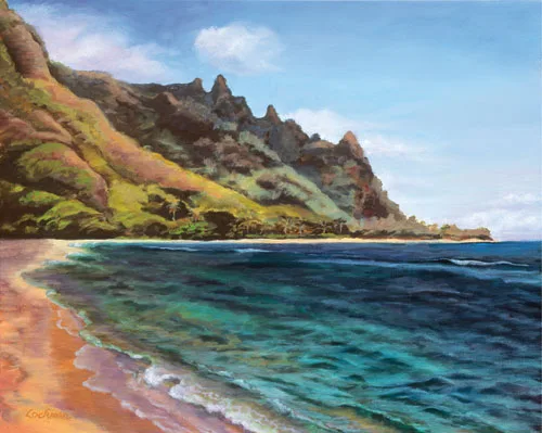 Below Makana Peak Tunnels Beach