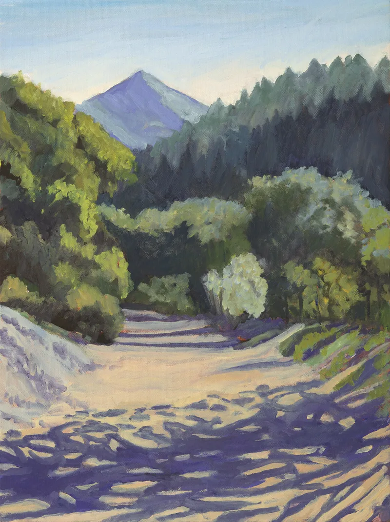 Image of Shadows on Path Around Lake Lagunitas