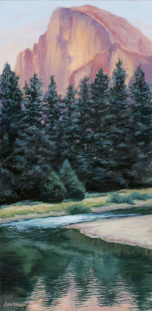 Sunset on Half Dome by Terry Lockman